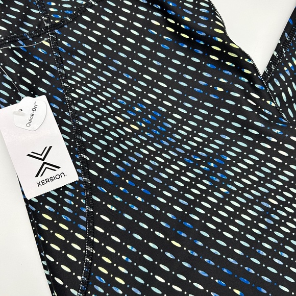 Xersion Blue Dot Train Women's High Rise Quick Dry 7/8 Ankle Leggings M L XL XXL - Picture 7 of 11